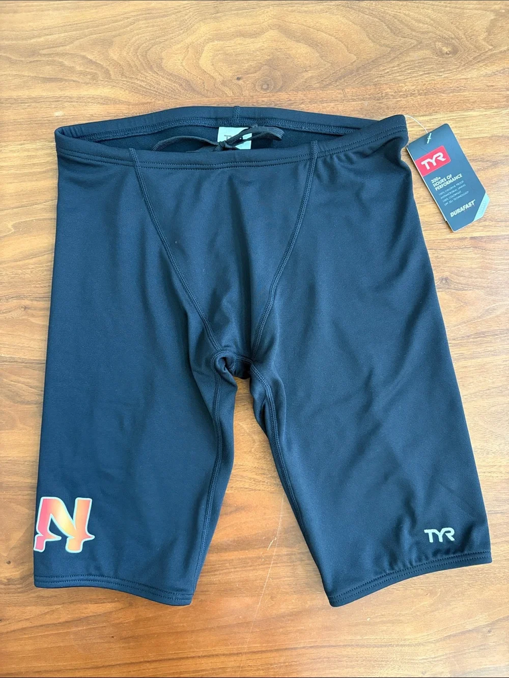 NEW! TYR Durafast Elite Solid Jammer Swim Shorts Boys Size 30 Nitro Swim